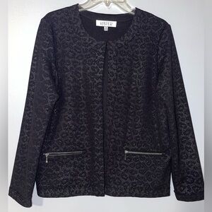 🖤Kasper Black Blazer with Textured Fabric and Classic Fit